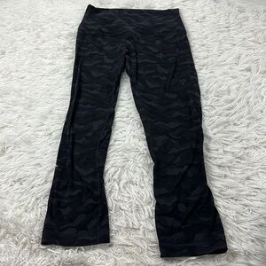 Lululemon Align Crop *21" Sequoia Camo Print Deep Coal Black